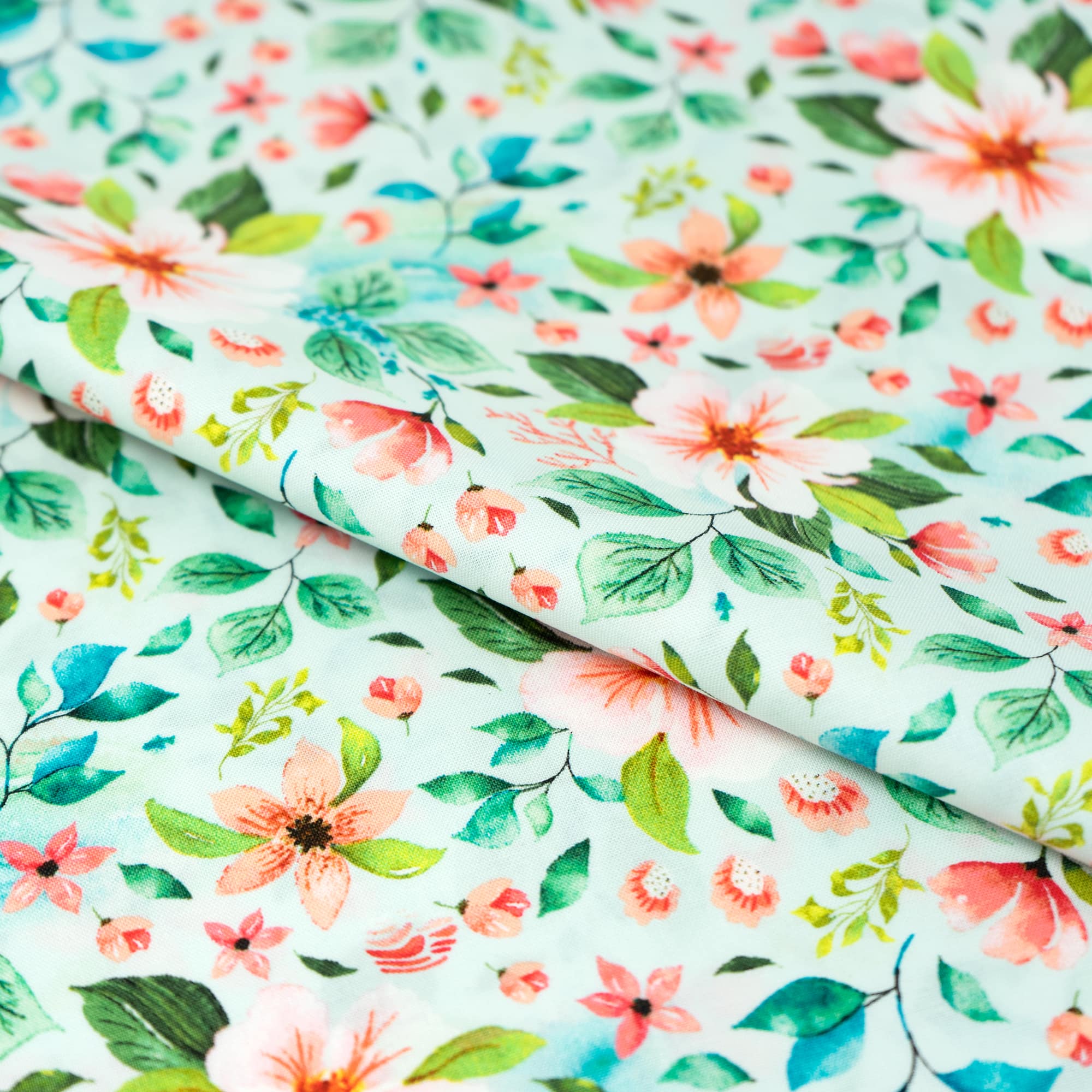 SINGER Denise Palmer Mermaid Floral Cotton Fabric